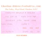 1980 charlton v chelsea football ticket