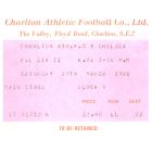 1980 charlton v chelsea football ticket