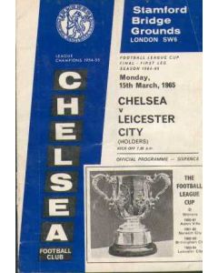 1965 League Cup Final 1st Leg Programme Chelsea V Leicester 