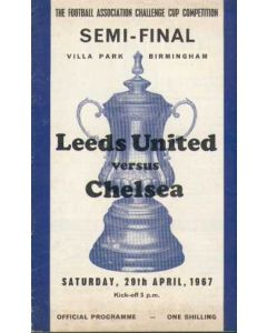 1967 FA Cup Semi-Final Programme Leeds V Chelsea 29/04/1967