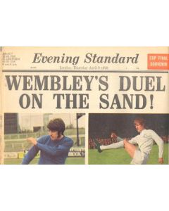1970 Chelsea v Leeds United FA Cup Final match Evening Standard newspaper of 09/04/1970