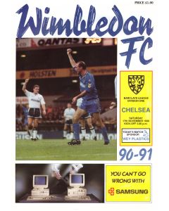 1990 Wimbledon v Chelsea Football Programme