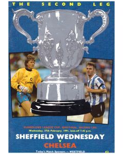 1991 league cup semi final football programme