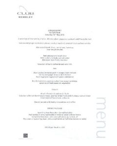 2010 F.A. Cup Final Chelsea v Portsmouth 15/05/2010 menu A4 single sheet style