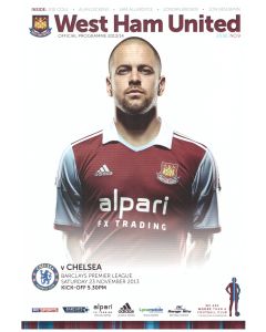 2013 West Ham united V chelsea football programme