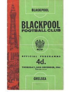 Blackpool v Chelsea 26/12/1963 Official Programme