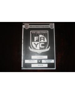 Chelsea v Blackburn Rovers official programme 20/03/1998 The Times F.A. Youth Cup