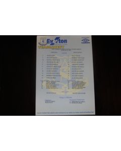 Chelsea v Newcastle official teamsheet 26/07/1997 The Umbro International Tournament at Everton