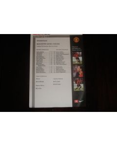 Manchester United v Chelsea official teamsheet 17/12/2002