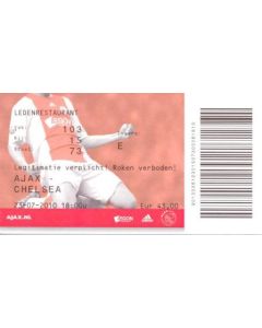 Ajax V Chelsea Ticket (Red Issue) 23/07/2010