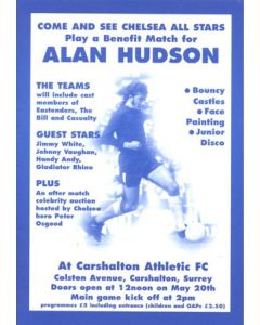 Alan Hudson BenefitChelsea V Carshalton White Issue