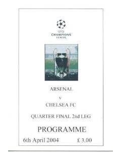 Arsenal vChelsea unofficial programme 06/04/2004 pirate