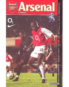 Arsenal vChelsea official programme 01/01/2003