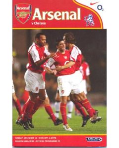 Arsenal vChelsea official programme 12/12/2004