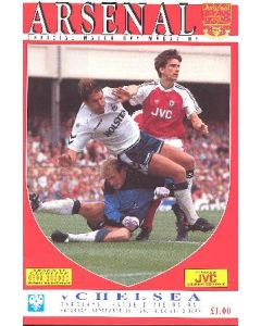 1990 arsenal v chelsea football programme