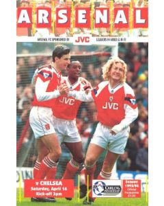 Arsenal v Chelsea official programme 16/04/1994