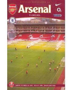 Arsenal vChelsea official programme 18/12/2005