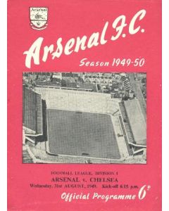 Arsenal vChelsea official programme 31/08/1949