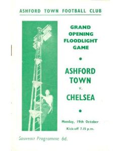 Ashford Town vChelsea official programme 19/10/1959