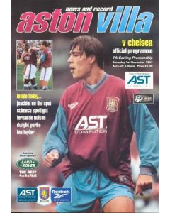 Aston Villa vChelsea official programme 01/11/1997