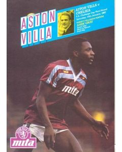 Aston Villa vChelsea official programme 10/01/1987