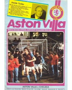 aston villa v chelsea football Programme