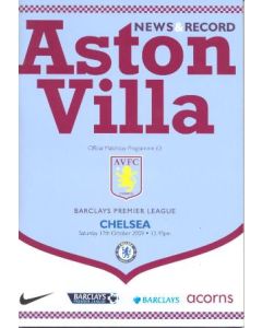 Aston Villa vChelsea official programme 17/10/2009