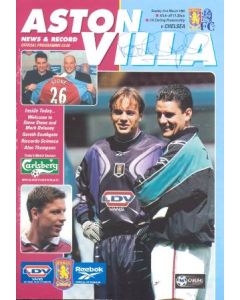 Aston Villa vChelsea official programme 21/03/1999 signed