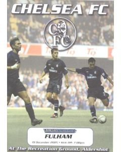 At Aldershot - Chelsea v Fulham offficial programme 19/12/2005