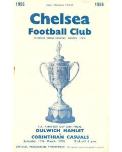 AtChelsea Dulwich Hamlet v Corinthian Casuals official programme 17/03/1956
