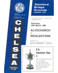 AtChelsea Alvechurch v Wealdstone official programme 19/03/1966