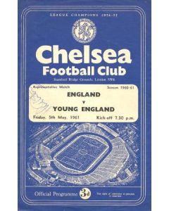 AtChelsea England v Young England official programme 05/05/1961