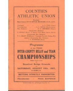 AtChelsea - Inter-County Relay and Team Championships at Stamford Bridge Grounds on 13/08/1927