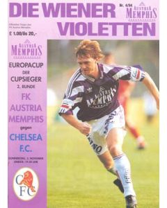 Austria Memphis vChelsea official programme 03/11/1994 European Cup