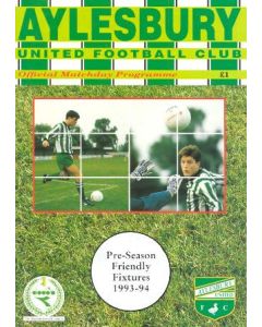 Aylesbury vChelsea official programme of season 1993-94 pre-season friendly