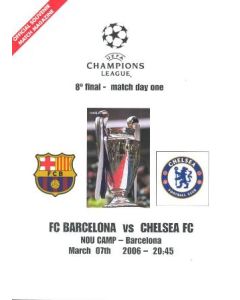 Barcelona vChelsea unofficial programme 07/03/2006 pirate
