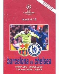 Barcelona vChelsea unofficial programme 07/03/2006 pirate