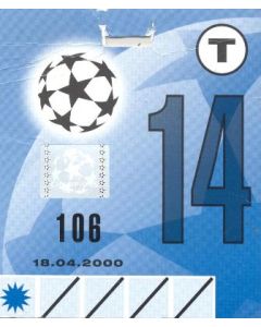 Barcelona v Chelsea press pass 18/04/2000 Champions League