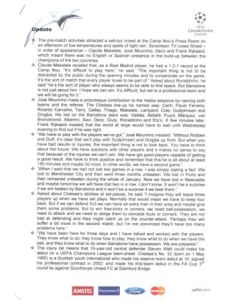 Barcelona v Chelsea press pack update 23/02/2005 Champions League