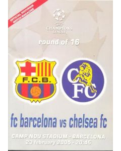 Barcelona vChelsea unofficial programme 23/02/2005 pirate