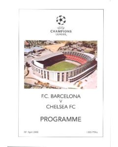 Barcelona vChelsea unofficial programme 18/04/2000 pirate