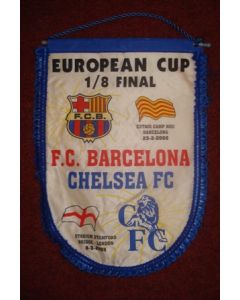 Barcelona v Chelsea 23/02/2005 large Pennant, 39 x 28 cm