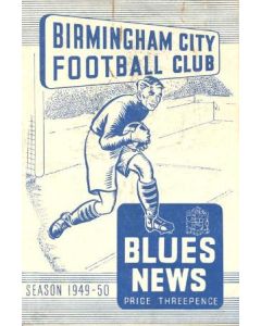 Birmingham vChelsea official programme 20/08/1949