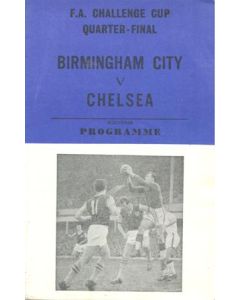 Birmingham City vChelsea unofficial programme 1967-1968 F.A. Cup Quarter-Final, pirate