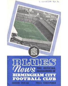 Birmingham City vChelsea official programme 09/09/1959