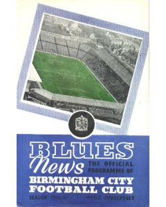 Birmingham City vChelsea official programme 19/01/1957