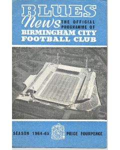 Birmingham City vChelsea official programme 21/11/1964