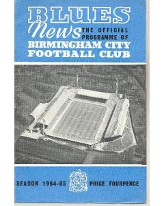 Birmingham City vChelsea official programme 23/09/1964