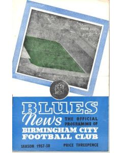 Birmingham City v Chelsea official programme 28/12/1957