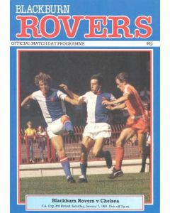 Blackburn Rovers vChelsea official programme 07/01/1984